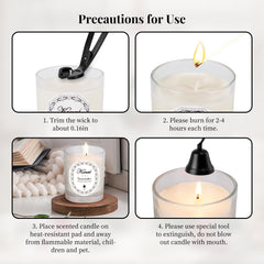 Lit KONNI Scented Candle with warm glow