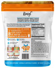 Psyllium fiber powder with orange sugar-free flavor scoop