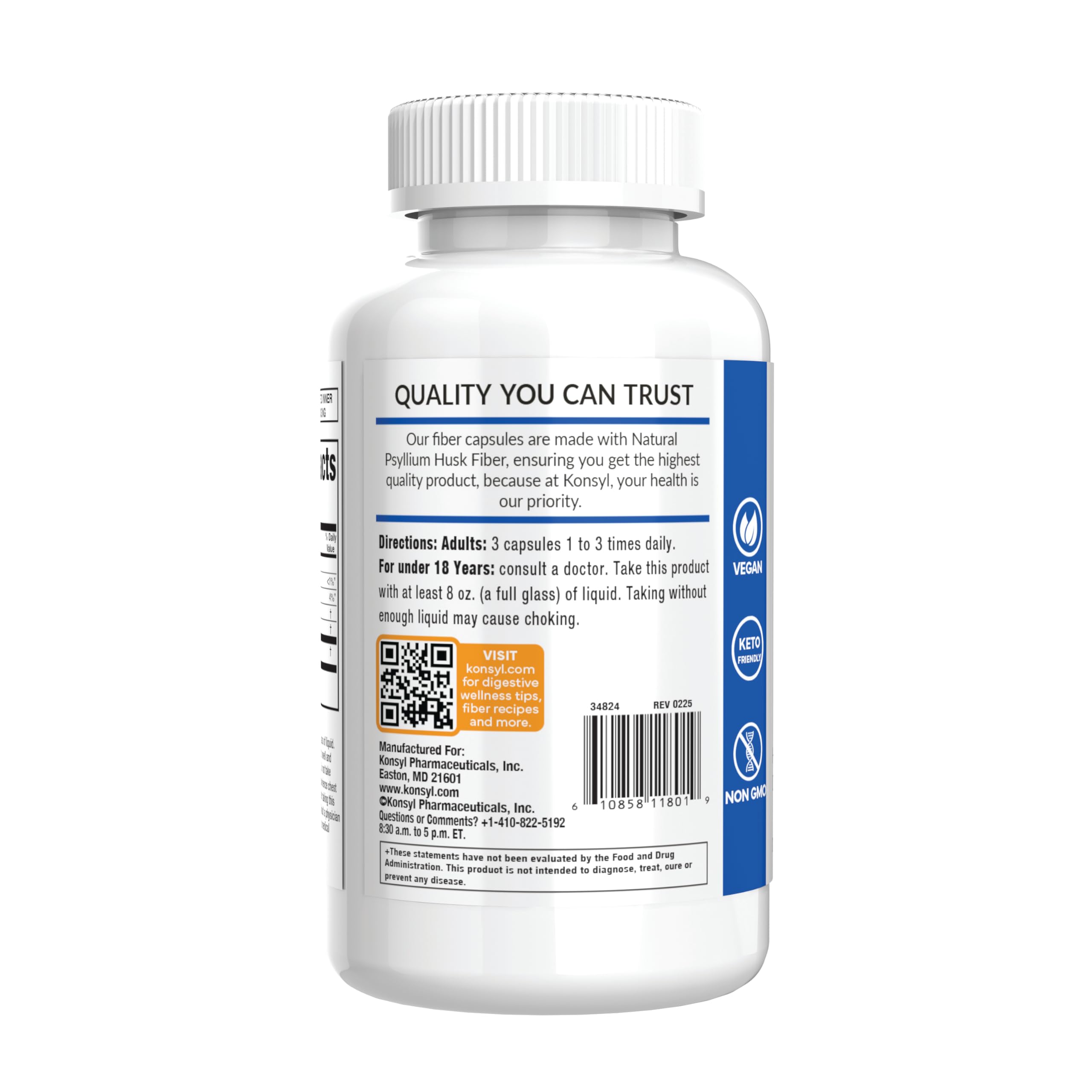 Close-up of psyllium husk powder used in Konsyl capsules