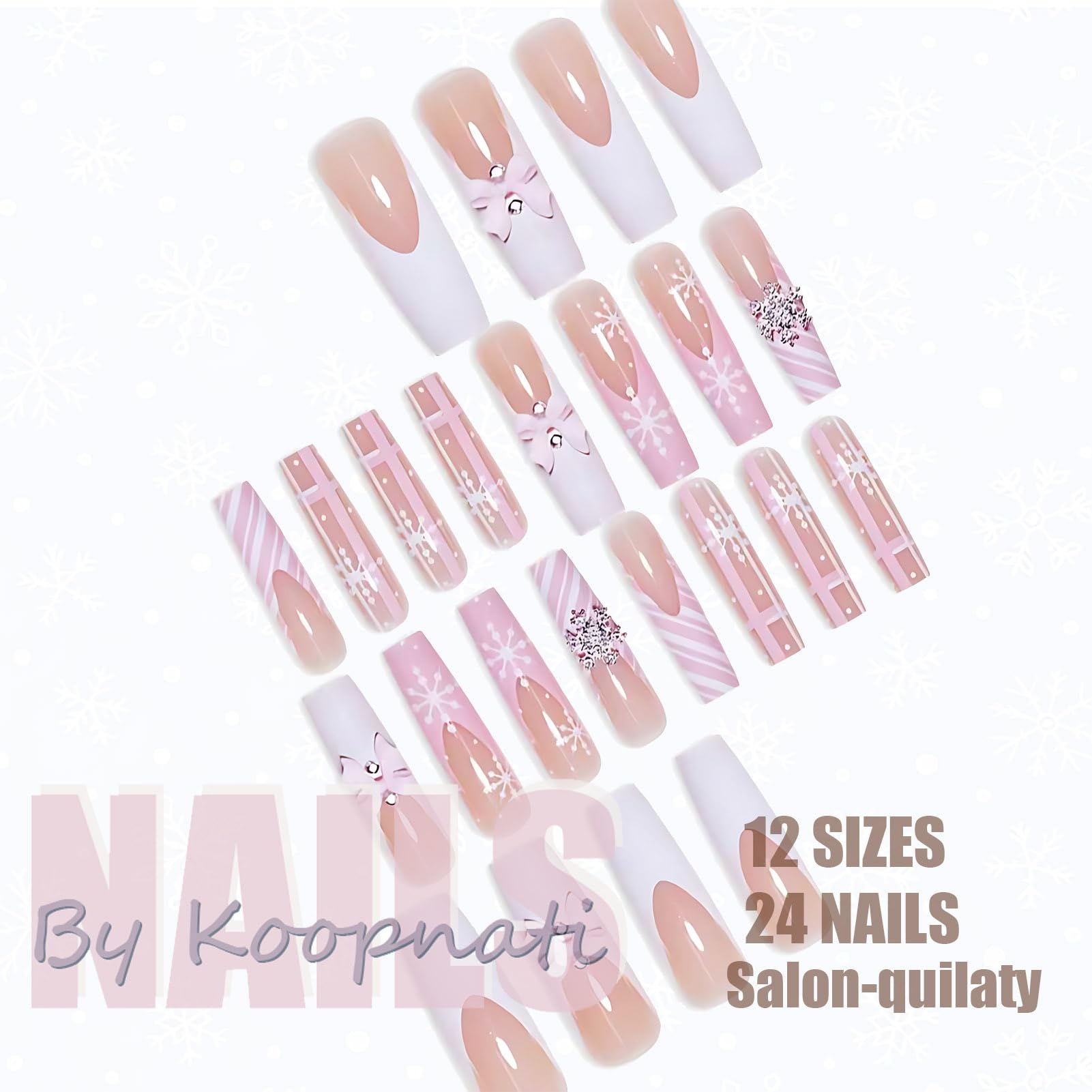 koopnati nails with adhesive tabs for a secure, long-lasting hold