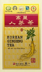 Korean Ginseng Tea in a wooden case with 100 individually wrapped packets