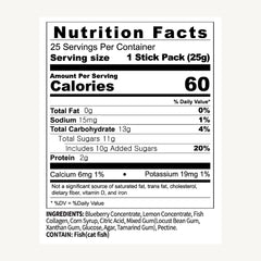 Ingredients and antioxidant blend of fish collagen, pomegranate, and blueberry
