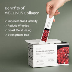 Illustration showing hair and nails benefits from collagen jelly