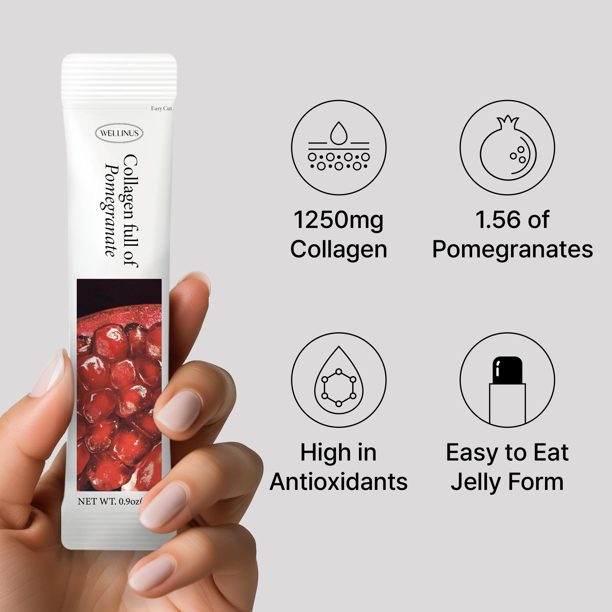 On-the-go travel pack of collagen jelly sticks