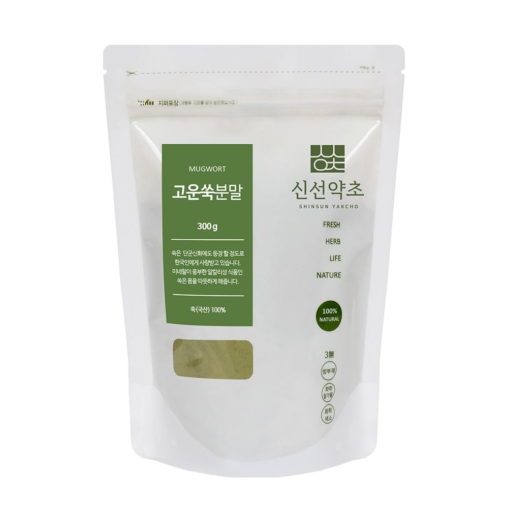Front view of Korean Mugwort Powder packaging