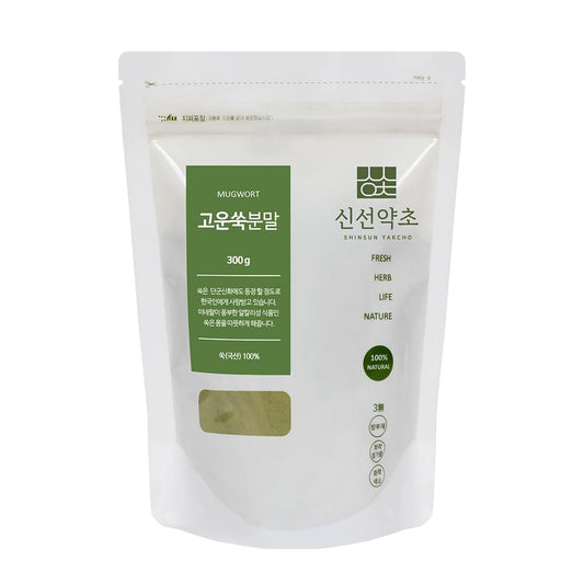 Front view of Korean Mugwort Powder packaging