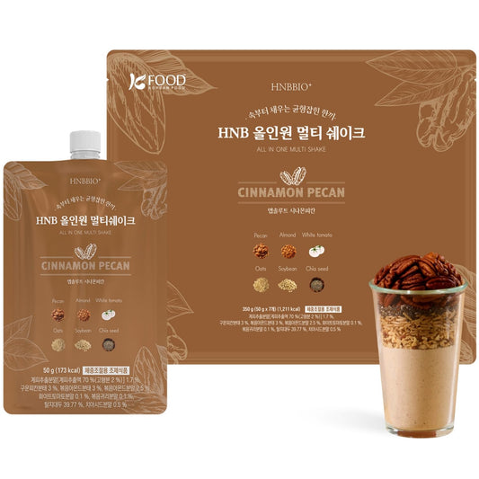 Korean Food All-In-One Multi Shake Cinnamon Pecan 7-pack box