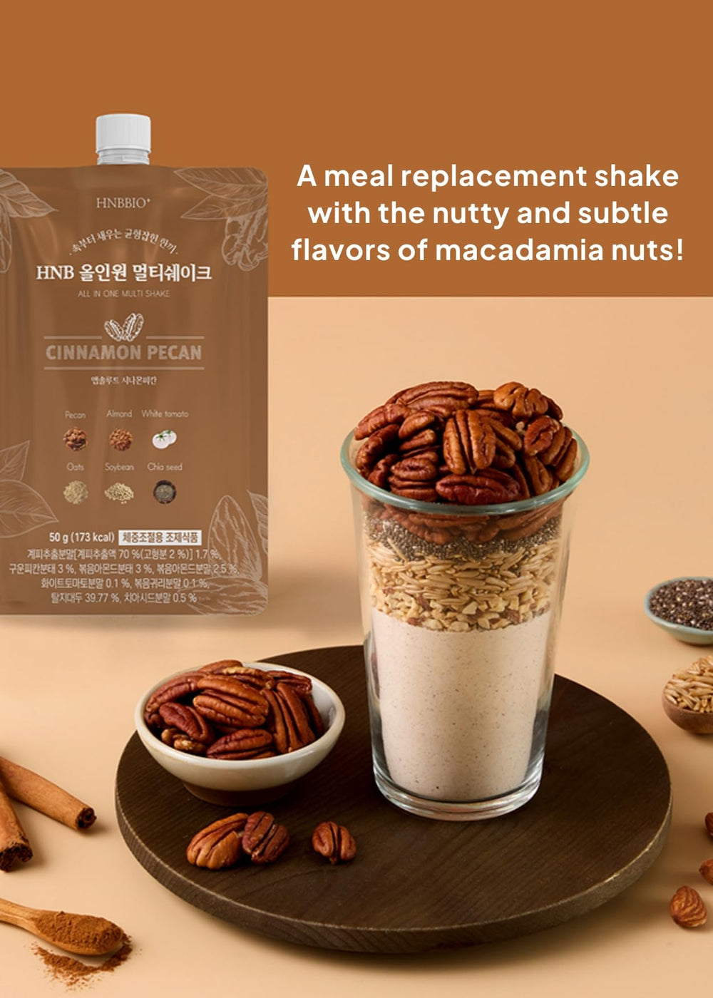 Chia seed powder and collagen powder with other ingredients