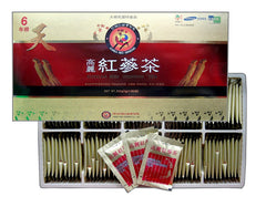 Korean Red Ginseng Instant Tea Powder packaging with sticks