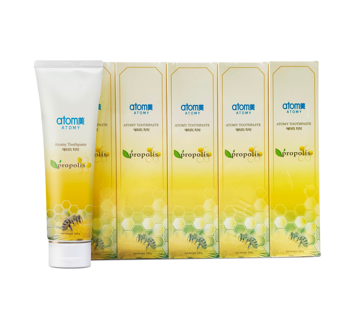 Korean Propolis toothpaste bottle front view