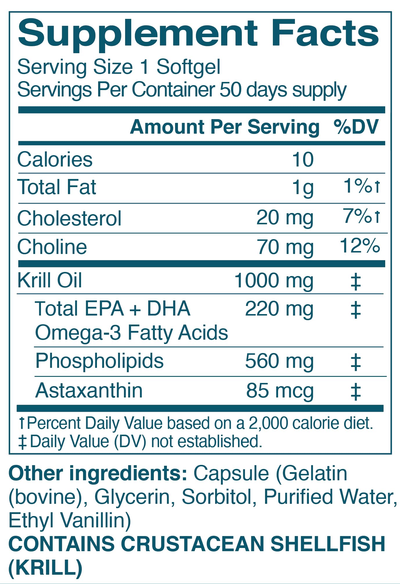 Kori Krill Omega 3 Excel 1000mg softgels bottle close-up label
