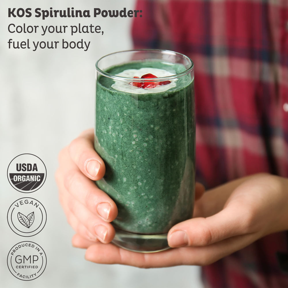 Packshot of KOS Organic Spirulina Powder