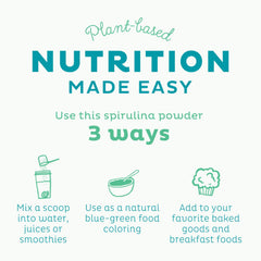 Spirulina powder added to a smoothie