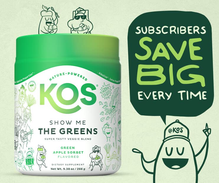 KOS scoop beside apple, illustrating natural apple flavor and low sugar