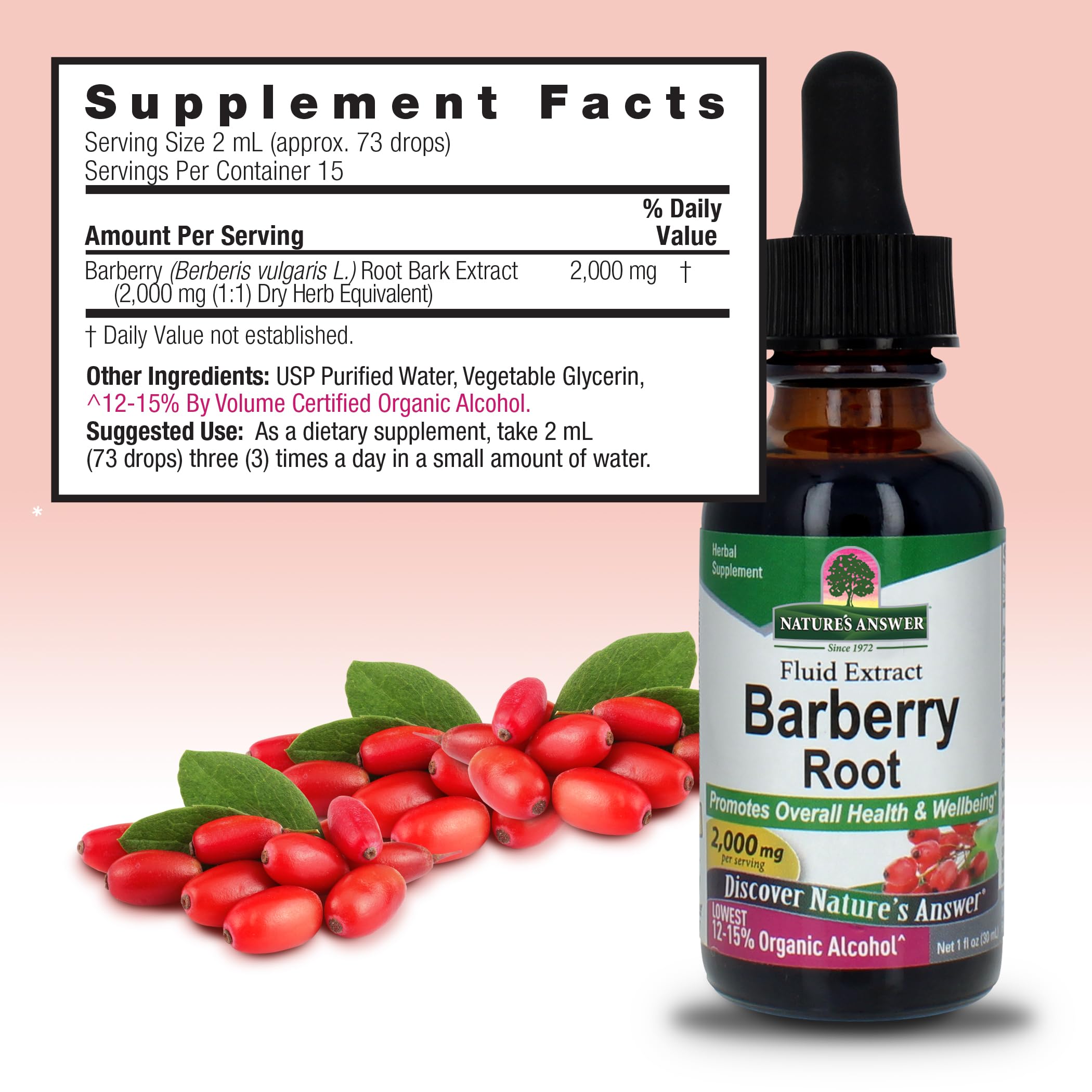 Kosher certified barberry root product packaging