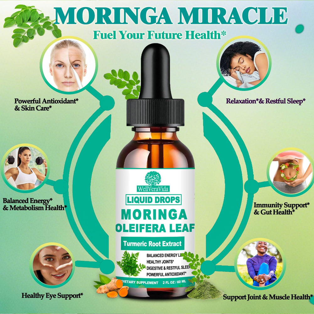 Kosher, Halal, vegan certified Moringa liquid drops packaging