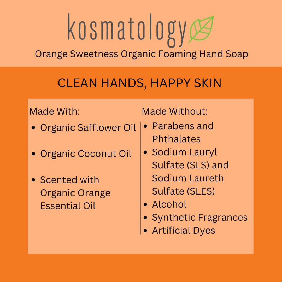 Kosmatology Orange Sweetness foaming suds close-up illustrating rich lather.