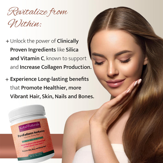 Back view and label of KotaiNNaturals PureRadiance Hair Revive Powder