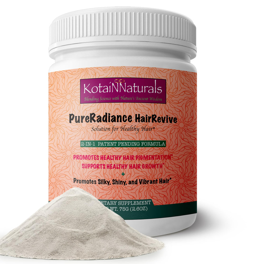 Front view of KotaiNNaturals PureRadiance Hair Revive Powder