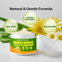 Kototo Arnica Gel packaging and natural ingredients