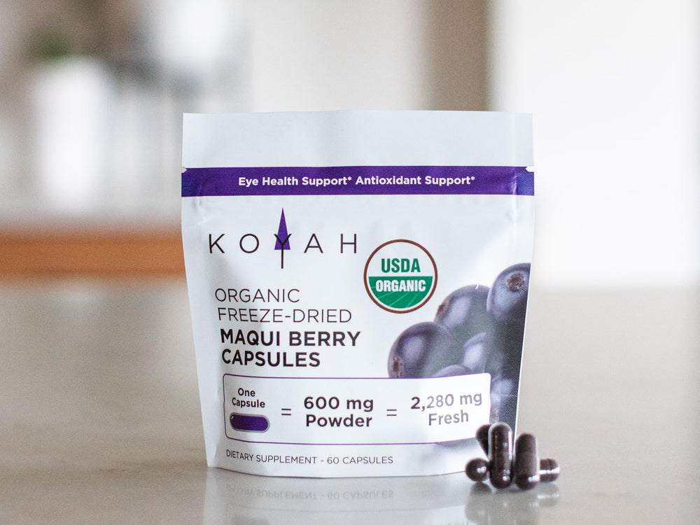 Antioxidant support theme for Koyah Maqui Berry Capsules