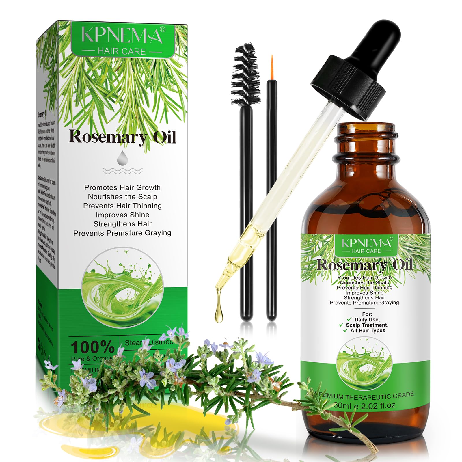KPNEMA rosemary oil bottle for hair and skin care
