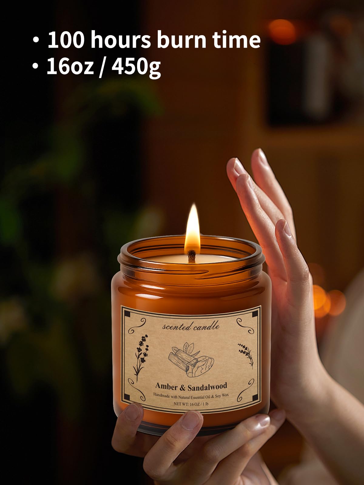 Luxurious kraft gift box with scented candle