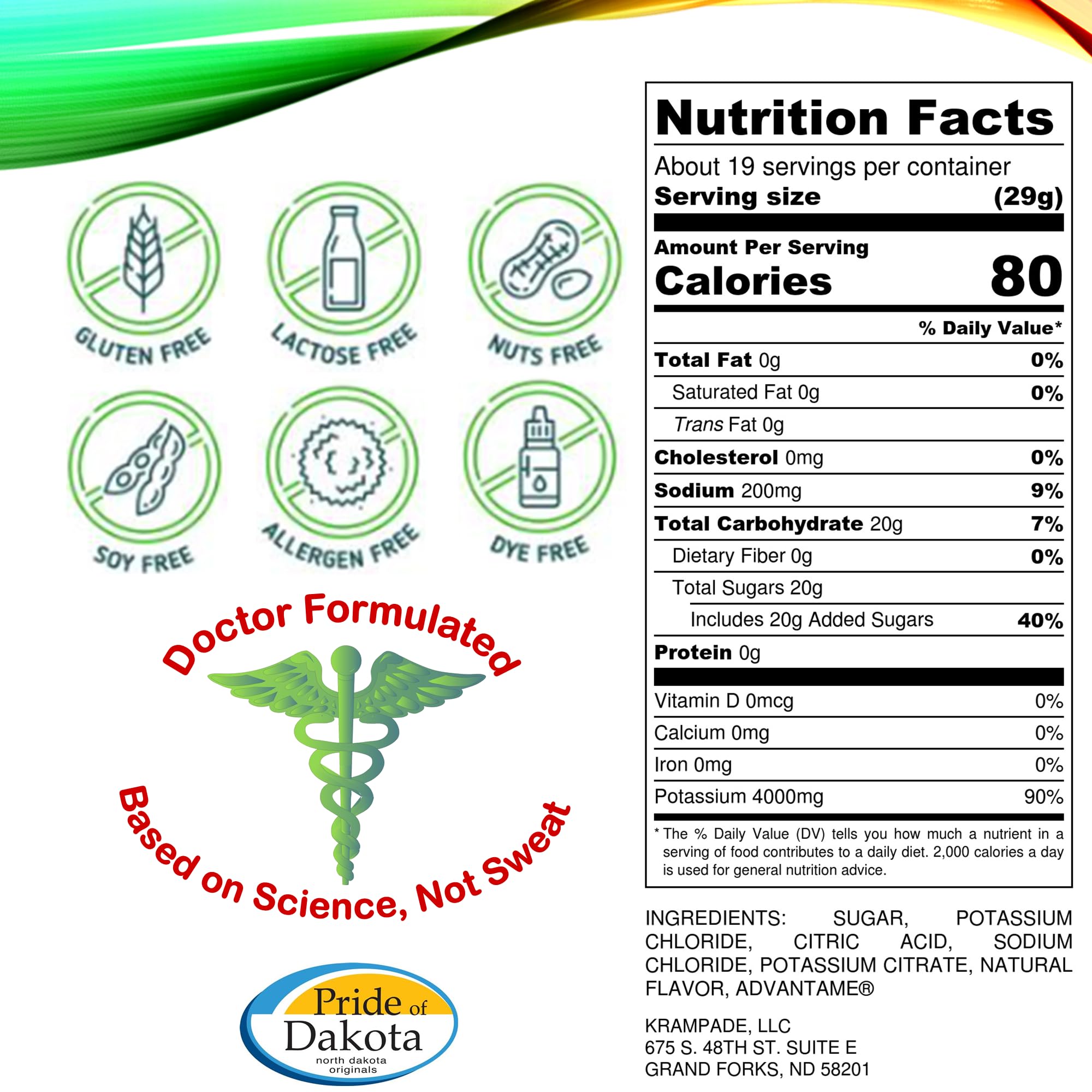 Krampade Electrolytes Powder package front