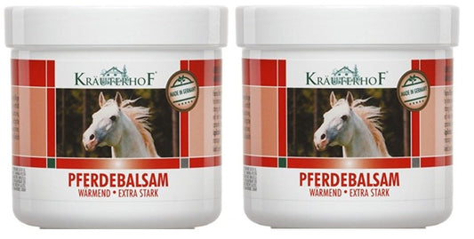 Kräuterhof Horse Balm Extra Strong two-pack 500 ml (2 x 250 ml) massage gel packaging