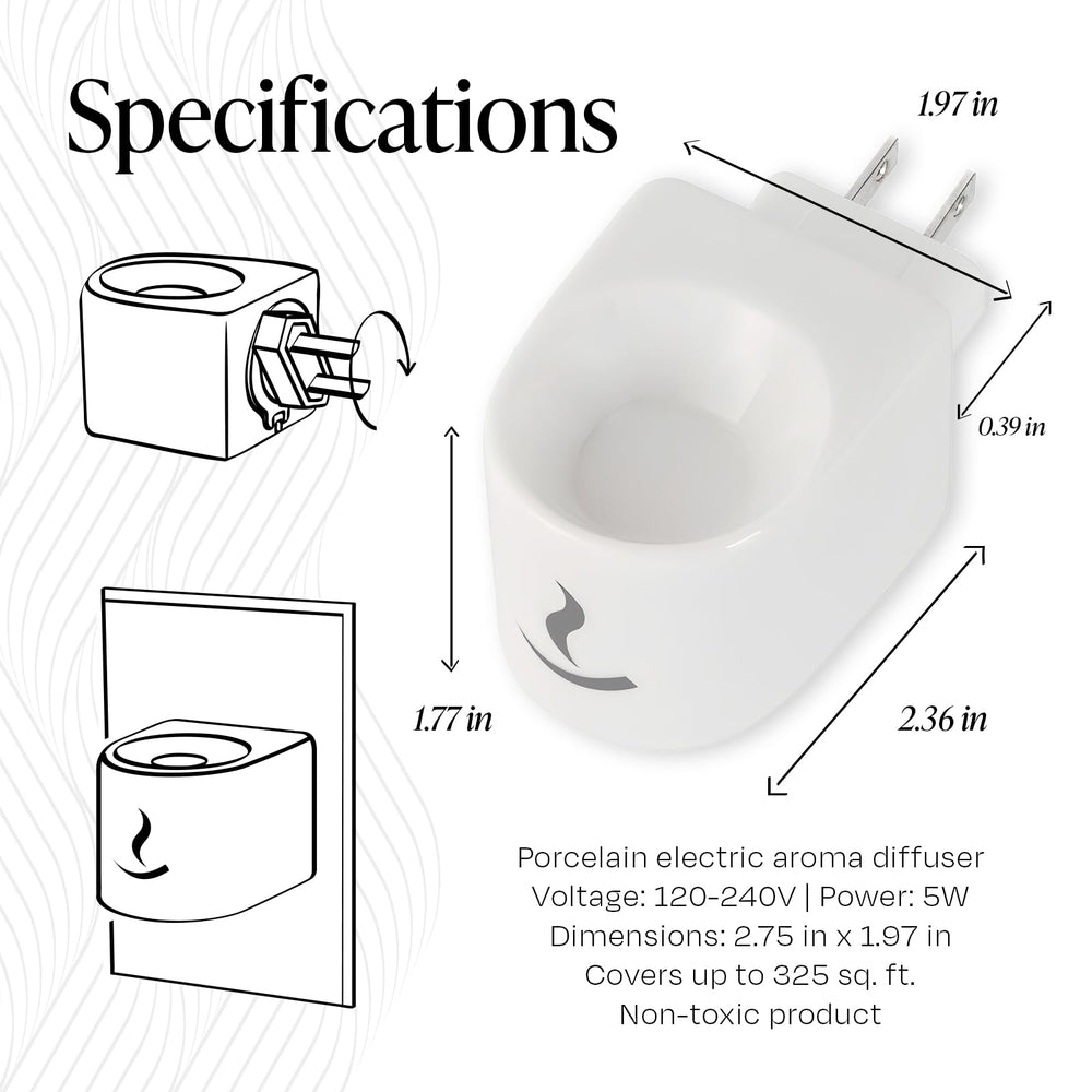 Close-up of porcelain oil dish for diffuser