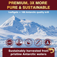 Sustainably sourced Antarctic krill illustration