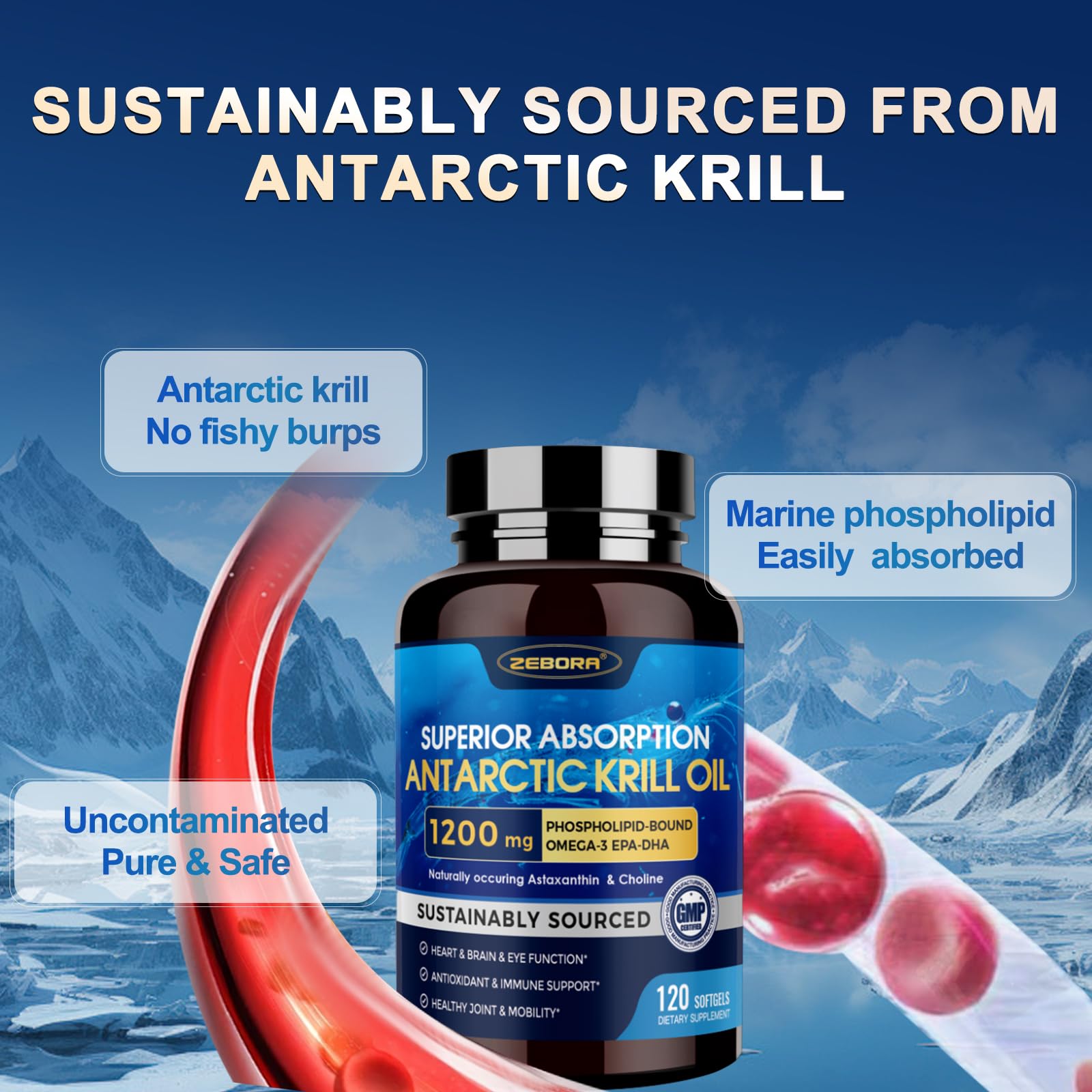 Joint mobility and flexibility concept with krill oil