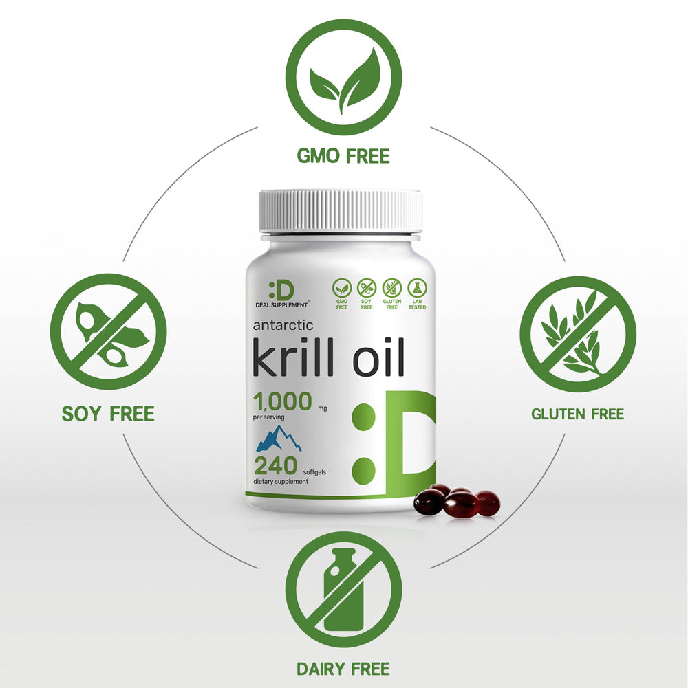 Phospholipids 200mg per serving in Krill Oil
