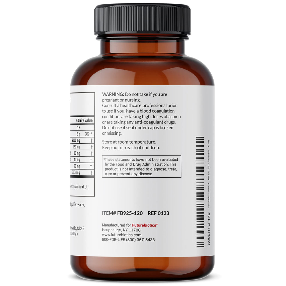Close-up of krill oil softgels