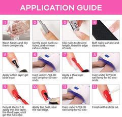 KRISNICE removal steps show simple soak-off process.