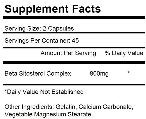 Prostate health concept with Beta Sitosterol 800mg illustration
