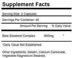 Prostate health concept with Beta Sitosterol 800mg illustration