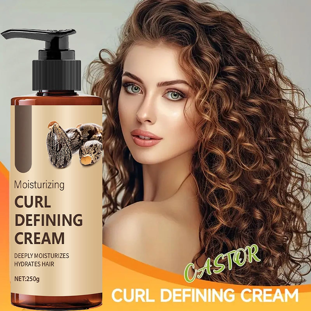 Krmspe curl cream on tight curls improves elasticity and long-lasting definition.