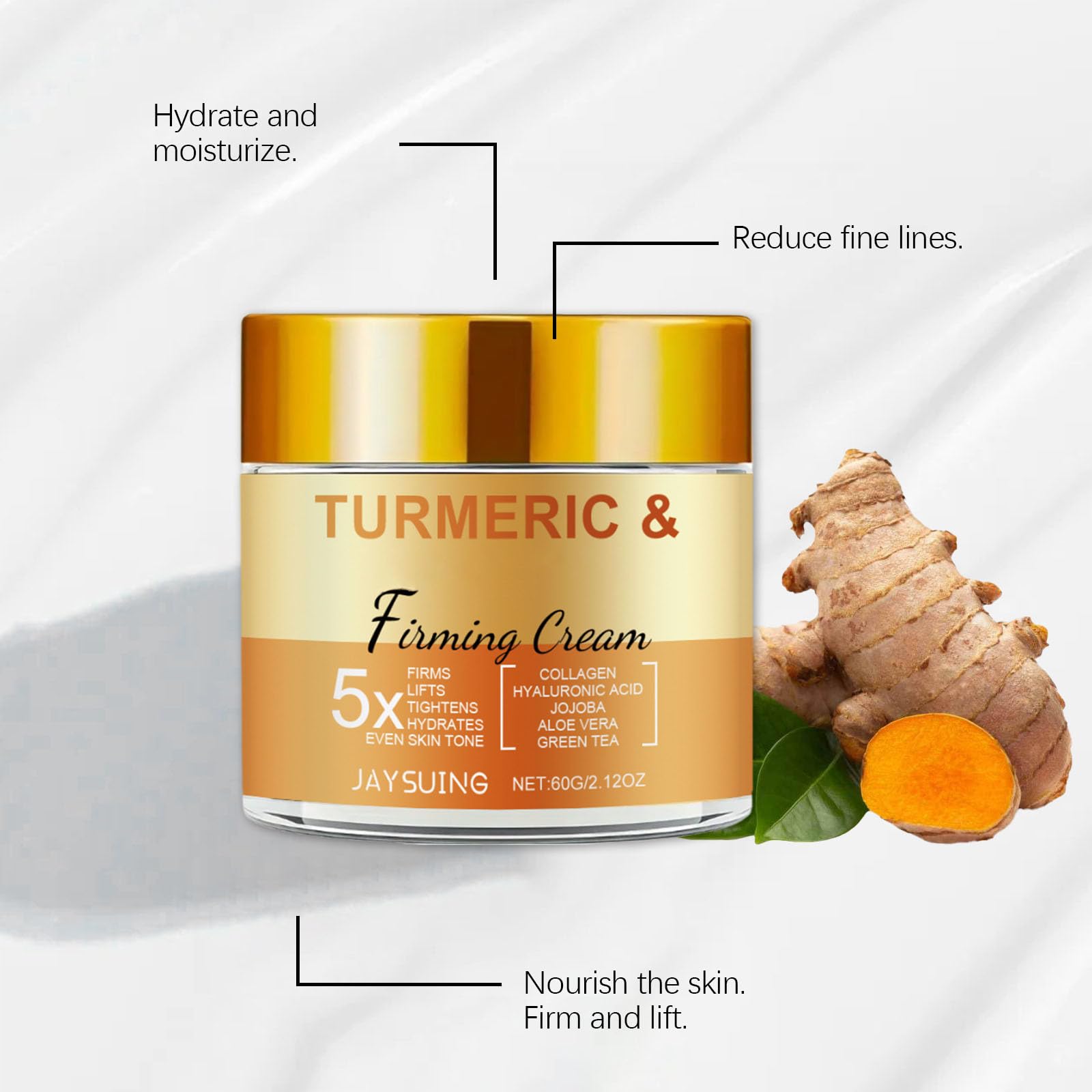 Application of Krmspe Turmeric Face Cream on skin for hydration
