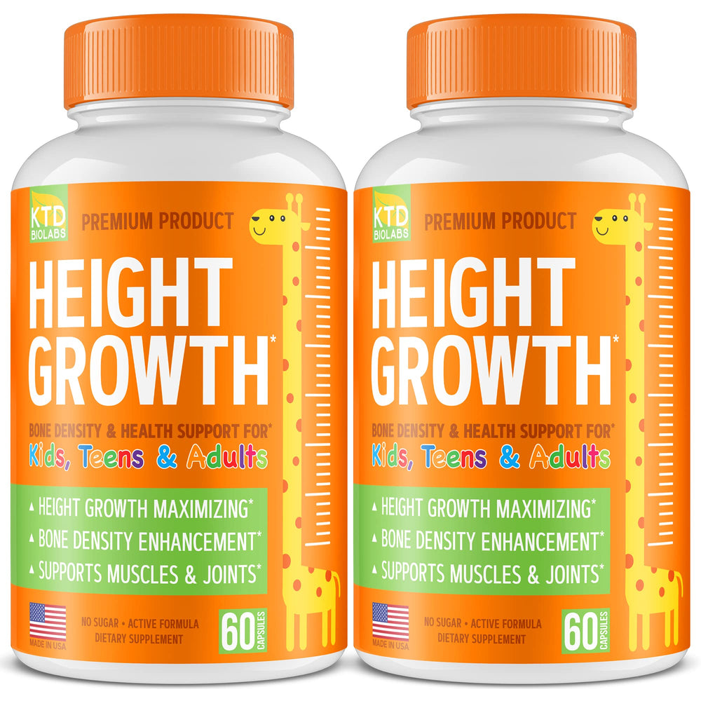 KTD BIOLABS Height Growth Maximizer bottle front shows natural height support