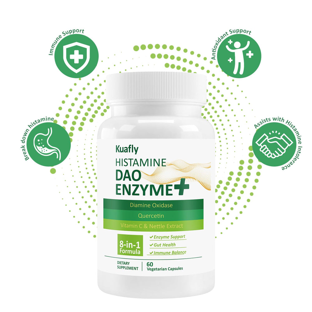 Ingredients including quercetin and vitamin C for DAO function