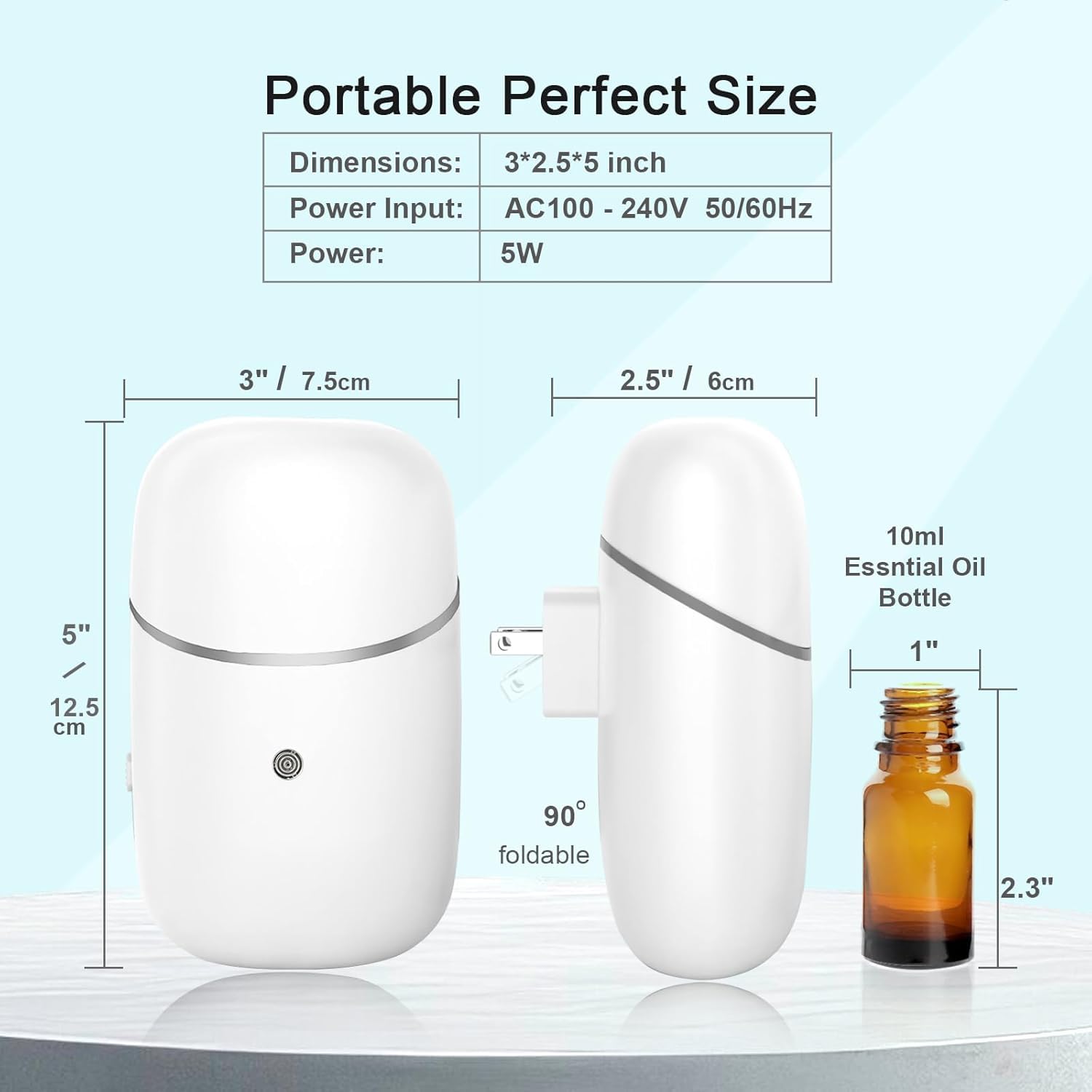 Kuandawei compact diffuser demonstrating small footprint suitable for tight spaces
