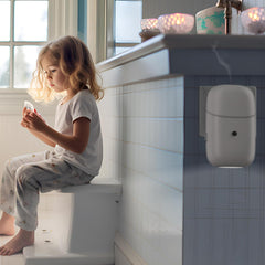 Kuandawei waterless diffuser close-up of nebulizer mist for direct essential oil diffusion