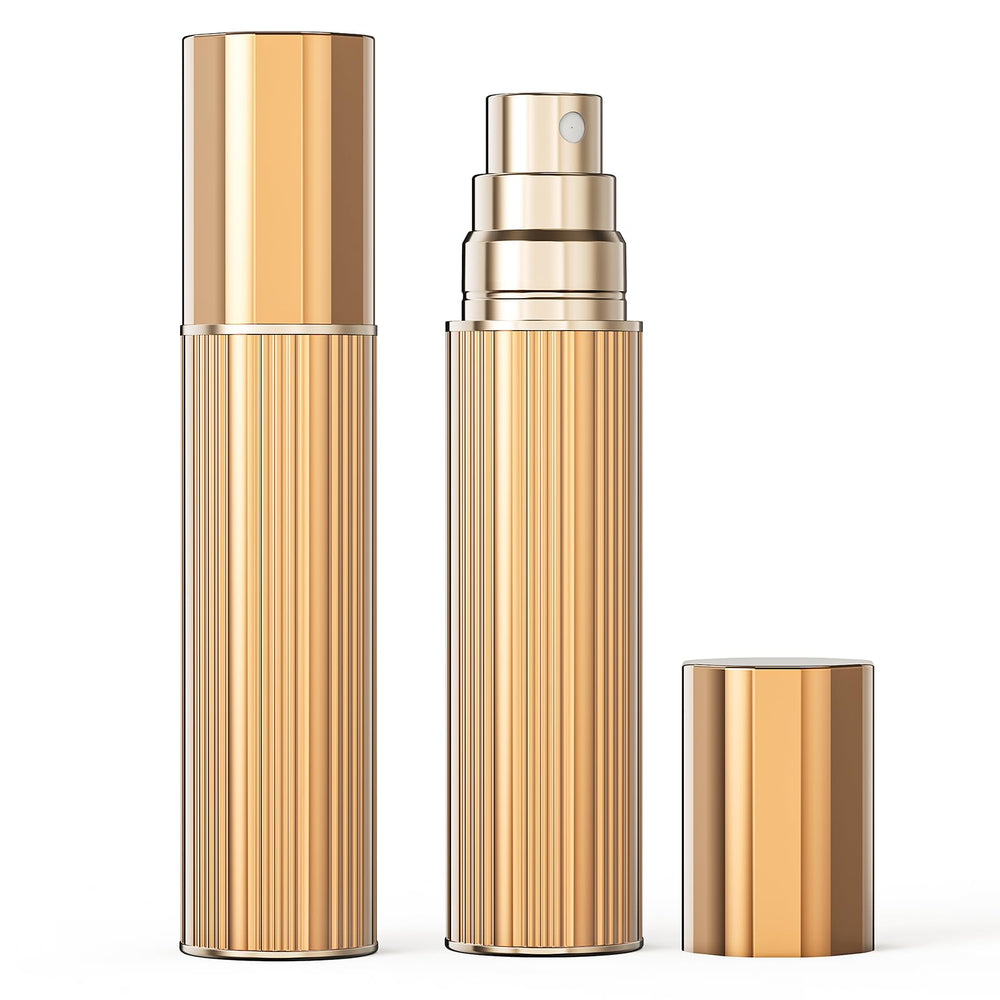 Kuangre 10ml perfume atomizer gold, compact portable bottle for on-the-go fragrance.