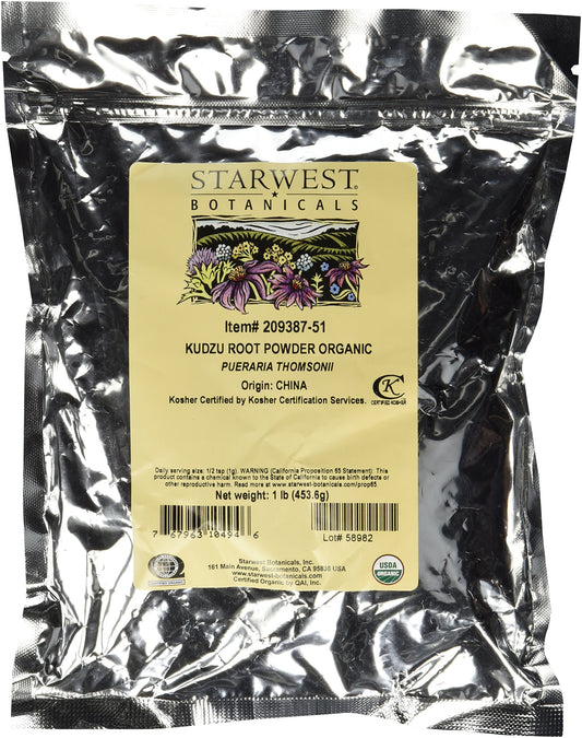 Organic Kudzu Root Powder - Pueraria Thomsonii - 1 lb