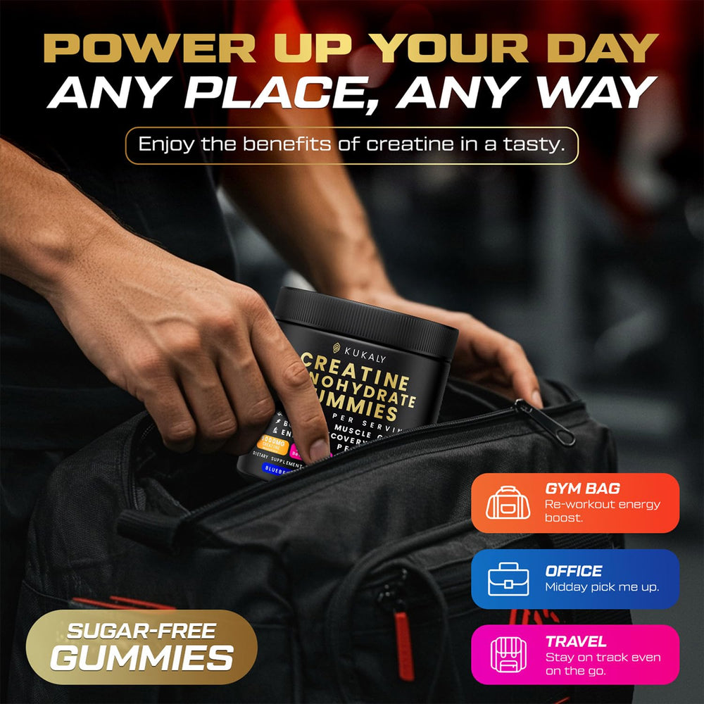 Kukaly Creatine Gummies bottle with label