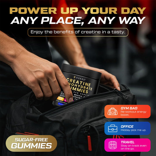 Kukaly Creatine Gummies bottle with label
