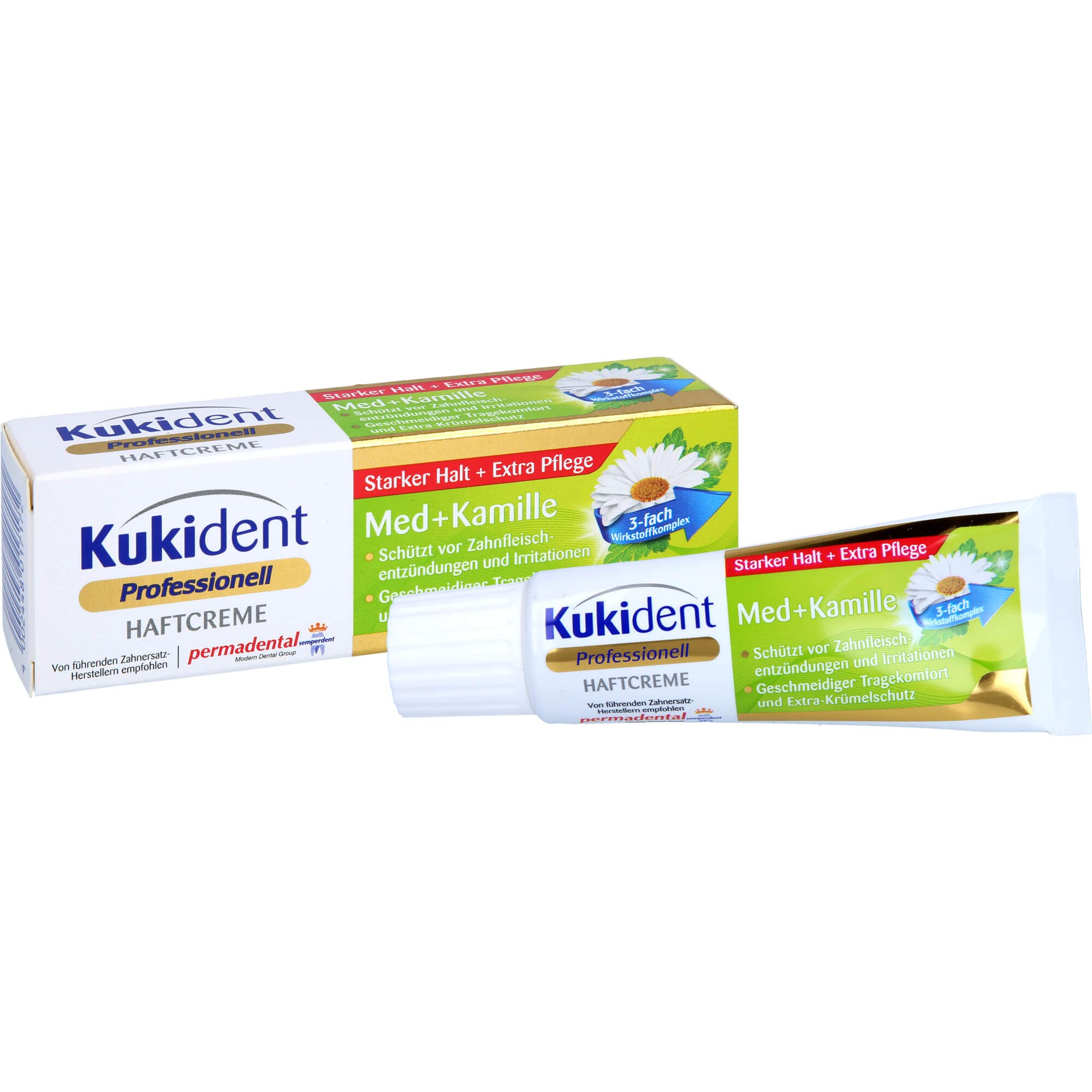 Front view of Kukident Extra Strong Denture Adhesive Cream 1.41 oz
