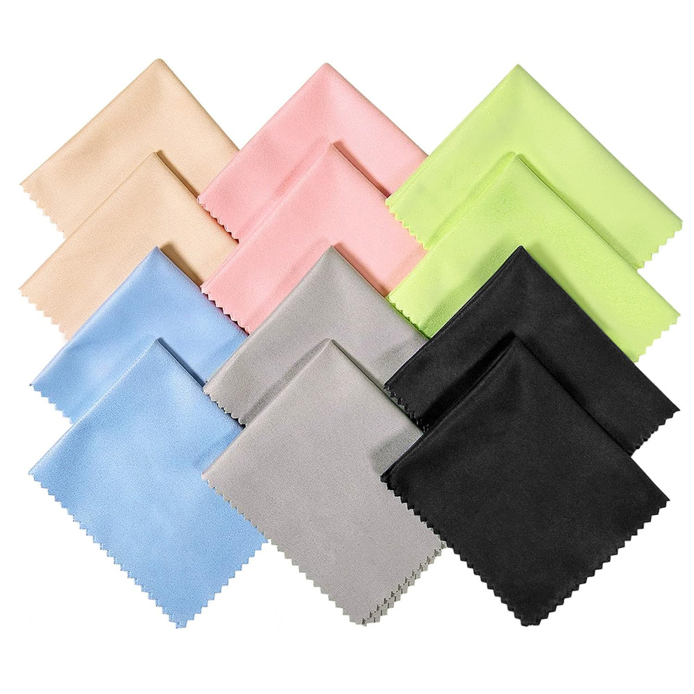 Kukifun 12-pack microfiber cloths - black, 6x7 inches