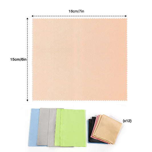 Kukifun 12-pack microfiber cloths - grey, 6x7 inches